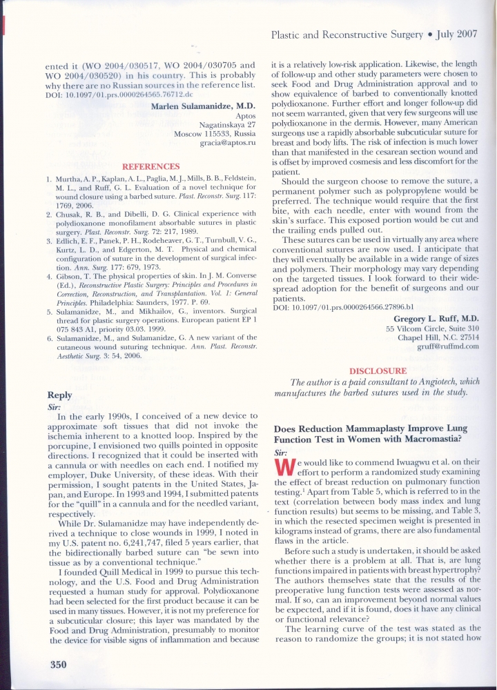 Plastic and reconstructive surgery Volume 120 number 1 Jul 2007 Plastic and reconstructive surgery Volume 120 number 1 Jul 2007