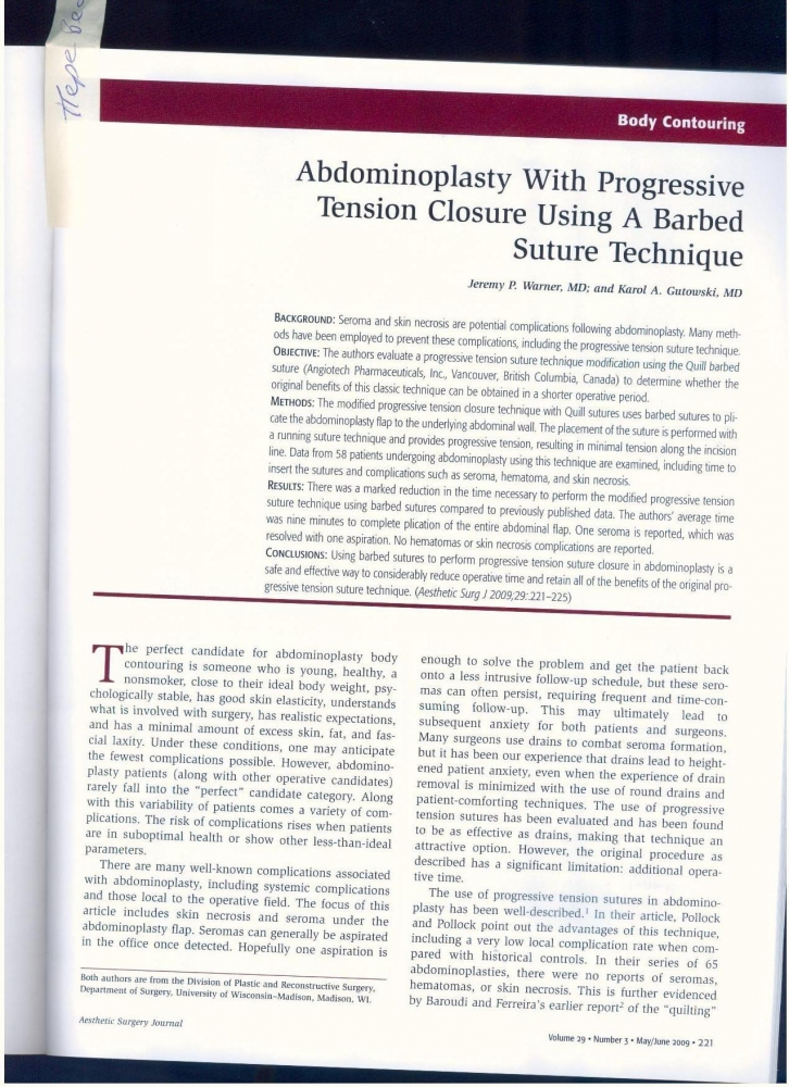 Aesthetic Surgery Journal Volume 32, Issue 1, Jan 2012