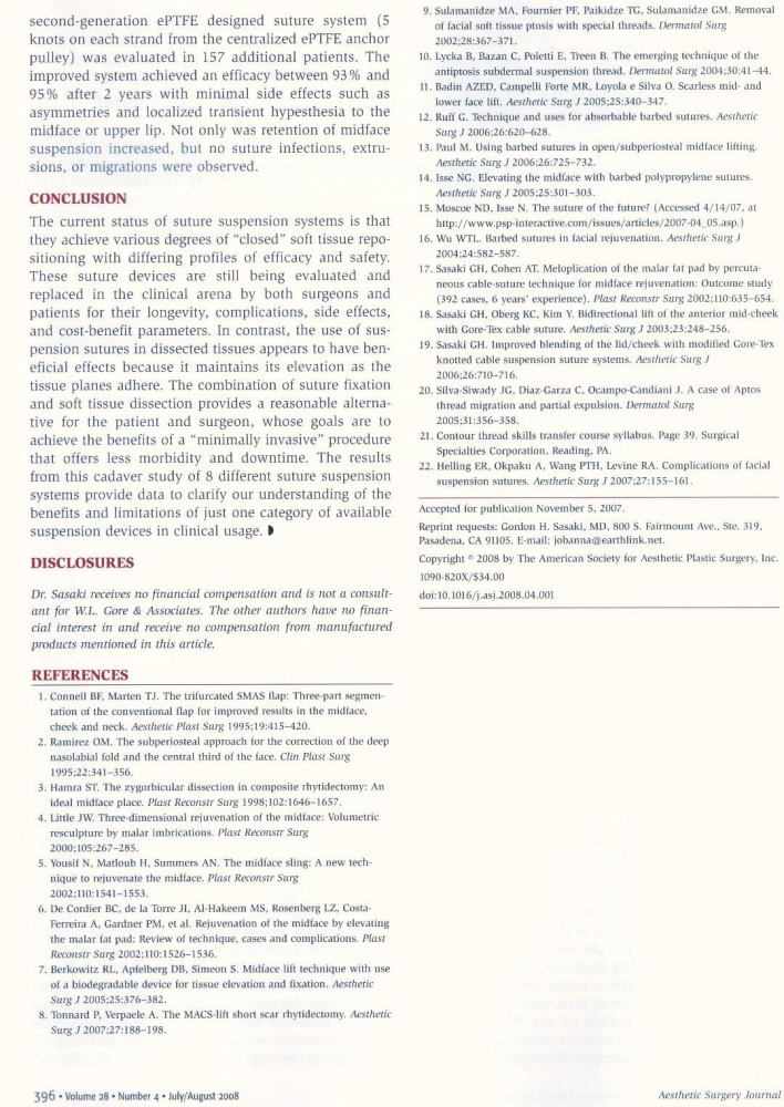 Aesthetic Surgery Journal Volume 28, Issue 4, Jul 2008 Aesthetic Surgery Journal Volume 28, Issue 4, Jul 2008