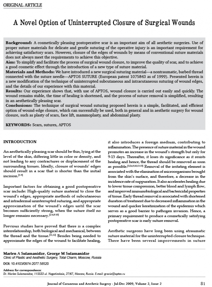 Journal of Cutaneous and Aesthetic Surgery - Jul-Dec 2009, Volume 2, Issue 2 Journal of Cutaneous and Aesthetic Surgery - Jul-Dec 2009, Volume 2, Issue 2