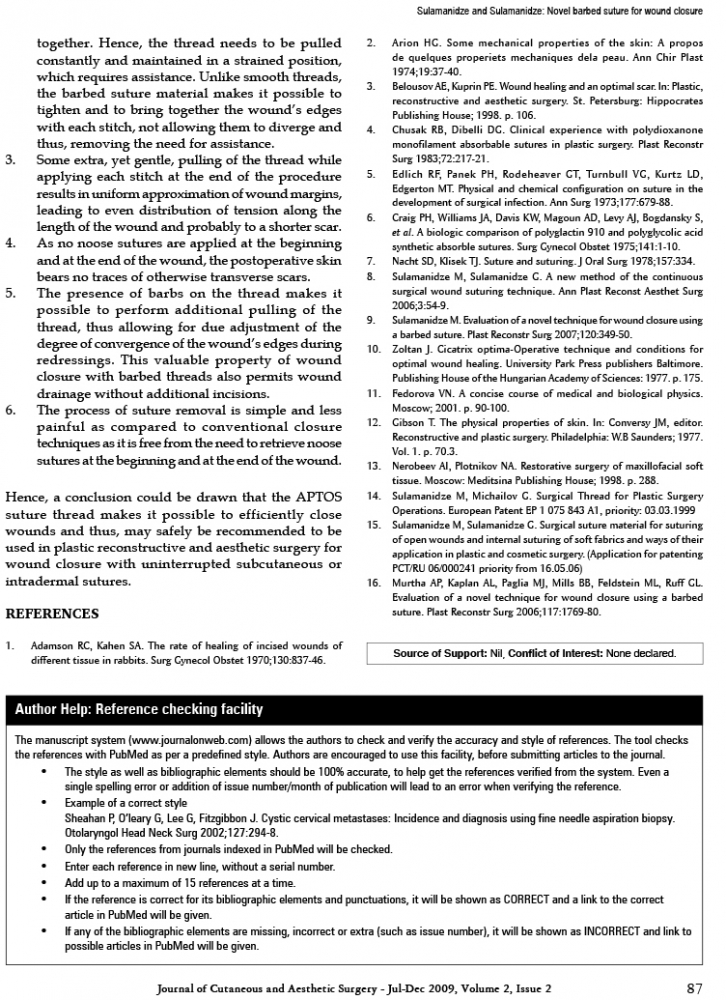 Journal of Cutaneous and Aesthetic Surgery - Jul-Dec 2009, Volume 2, Issue 2 Journal of Cutaneous and Aesthetic Surgery - Jul-Dec 2009, Volume 2, Issue 2